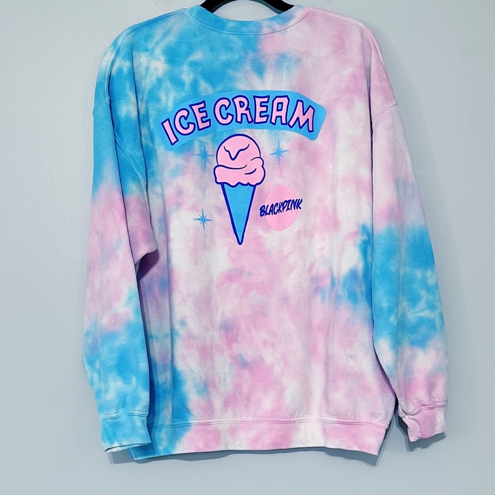 Blackpink Ice Cream Tie Dye Crewneck Sweatshirt‎ Size X-Large